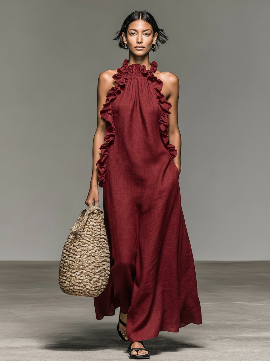 Gladys abito maxi con tasche - Bianca Módena