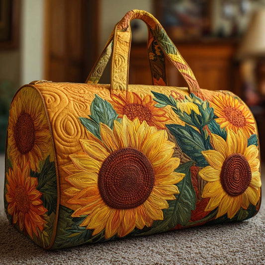 Ondina | Borsa da Viaggio Trapuntata Fiori in Boccio