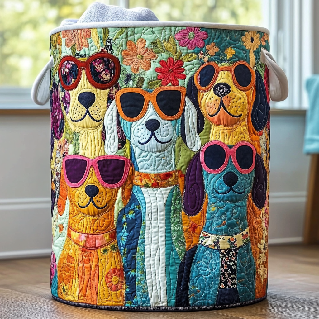 Cesto per il bucato Cani Felici