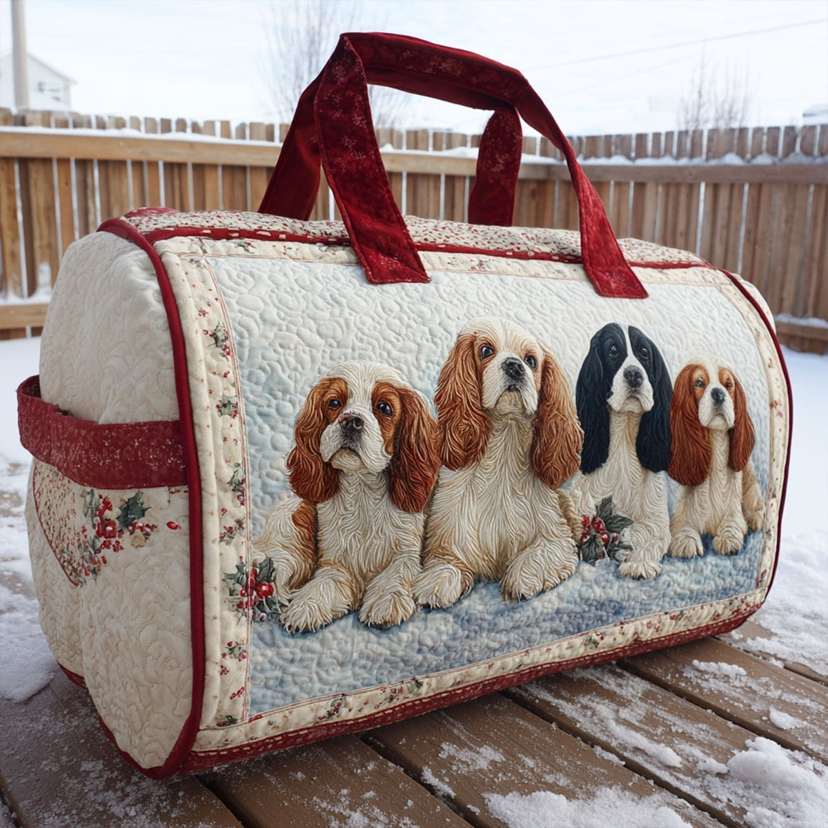 Samanta | Borsa da Viaggio Trapuntata Cocker Spaniel