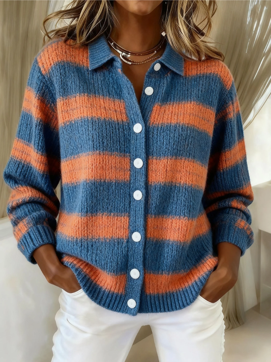 Fiorella | Cardigan a Maglia a Righe