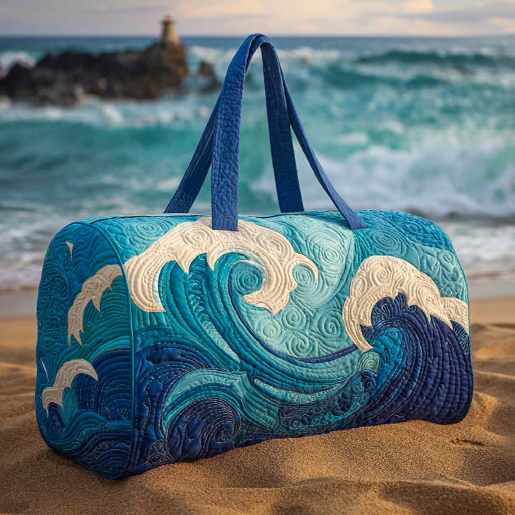 Elena | Borsa da Viaggio Trapuntata Onda che Sale