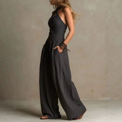 Alva | Tuta Elegante con Scollo Incrociato