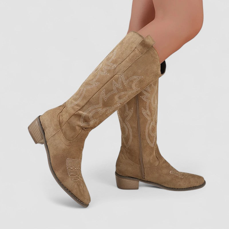 Cornelia | Stivali Western Senza Tempo - Beige