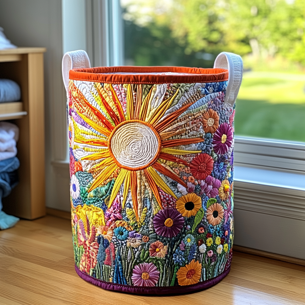 Cesto per il bucato Girasole in Fiore