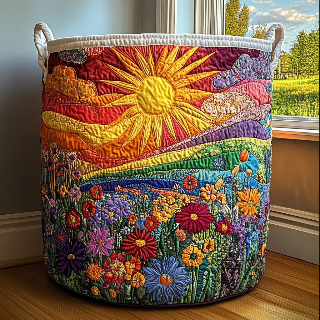Cesto per il bucato Fiori e Sole