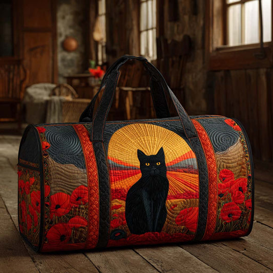 Ottavia | Borsa da Viaggio Trapuntata Gatto al Tramonto