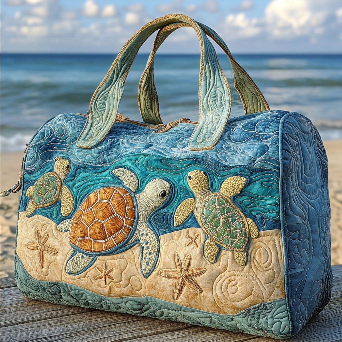 Margherita | Borsa da Viaggio Trapuntata Tartaruga Curiosa
