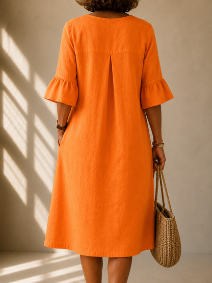 Hazel Button Dress detail
