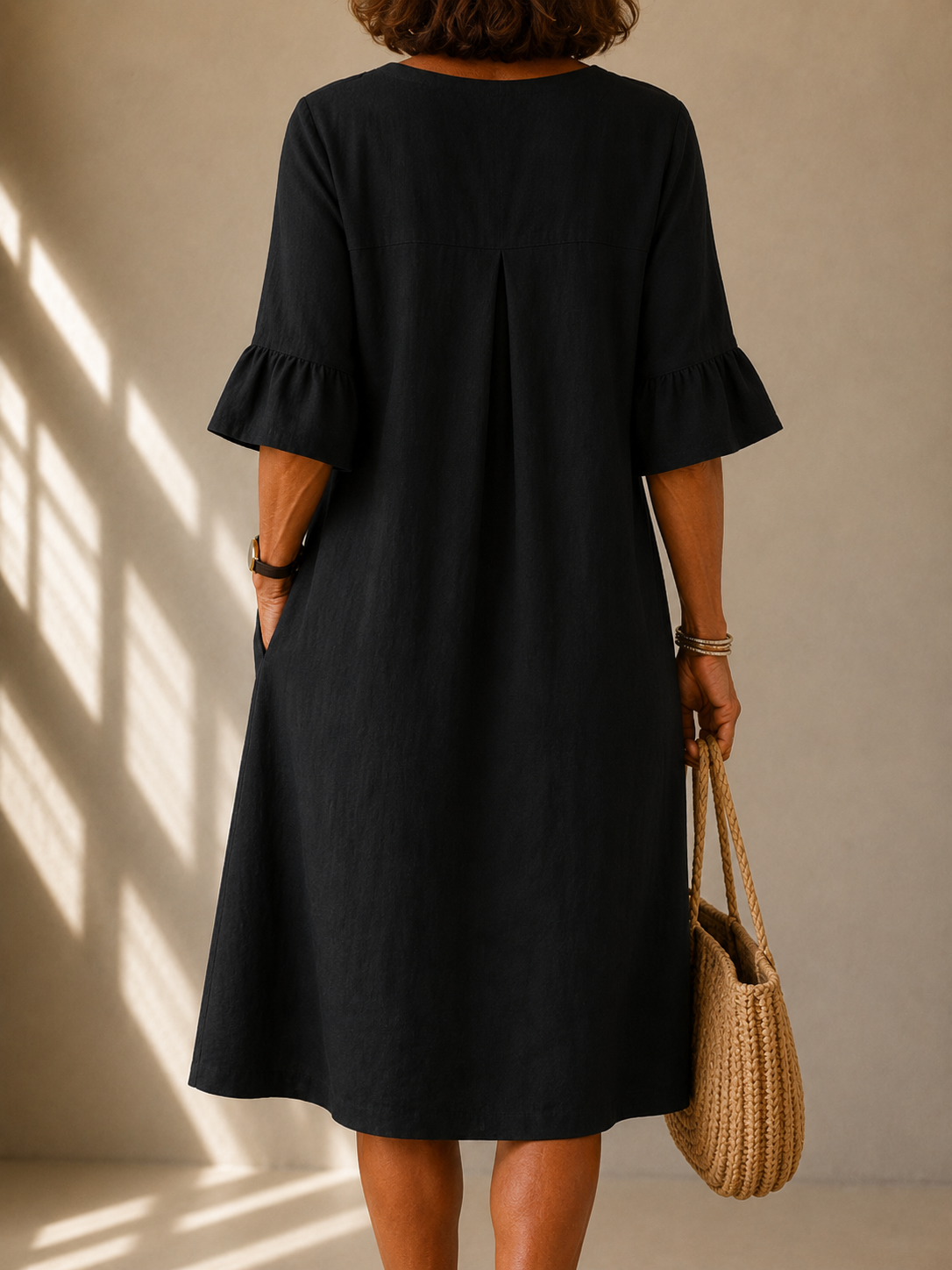 Sylvia Button Dress detail