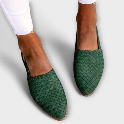 Aurora Mocassino Slingback Intrecciato - Verde