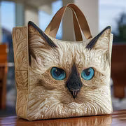 Tiziana | Borsa Trapuntata Gatto dagli Occhi Blu