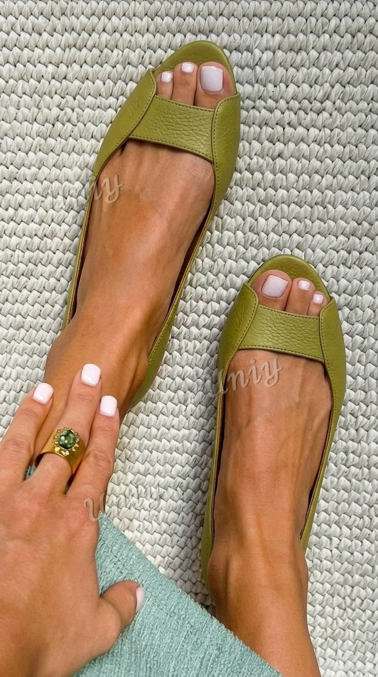 Ballerine peep toe metallizzate chic Oro Champagne