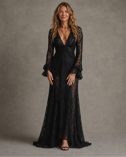 Carlotta | Maxi in Pizzo Scollo a V