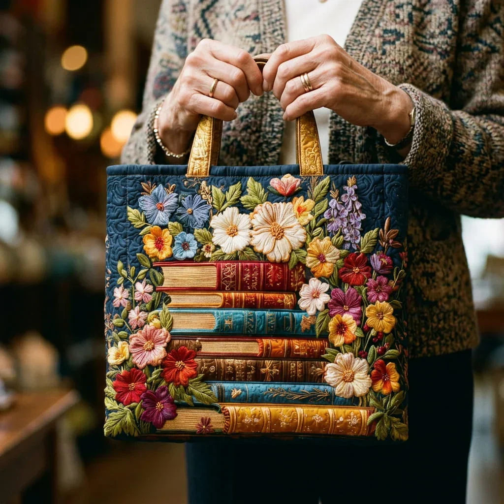 Emilia | Borsa Trapuntata a Fiori - dettaglio