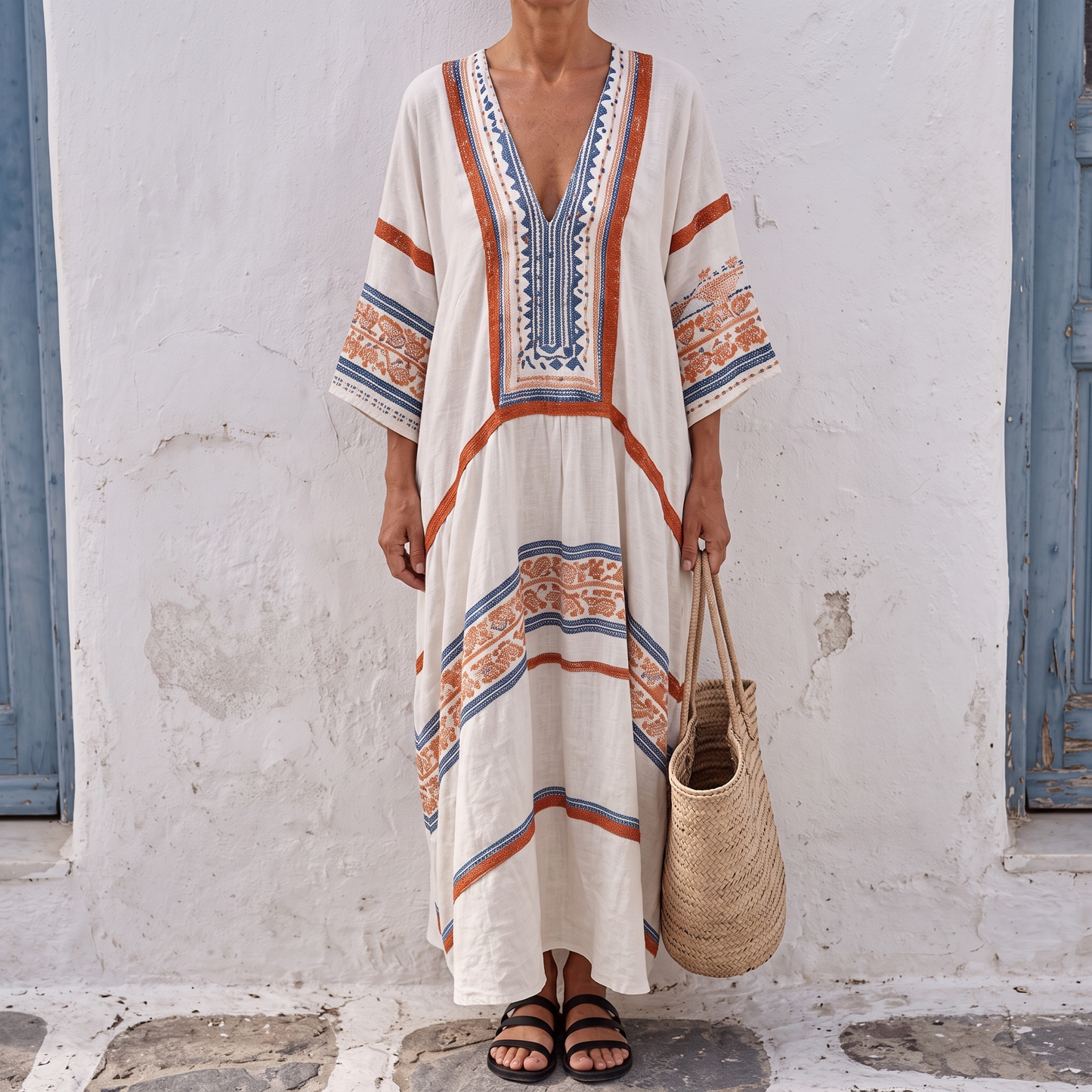 Caftano lungo Marie - Santorini