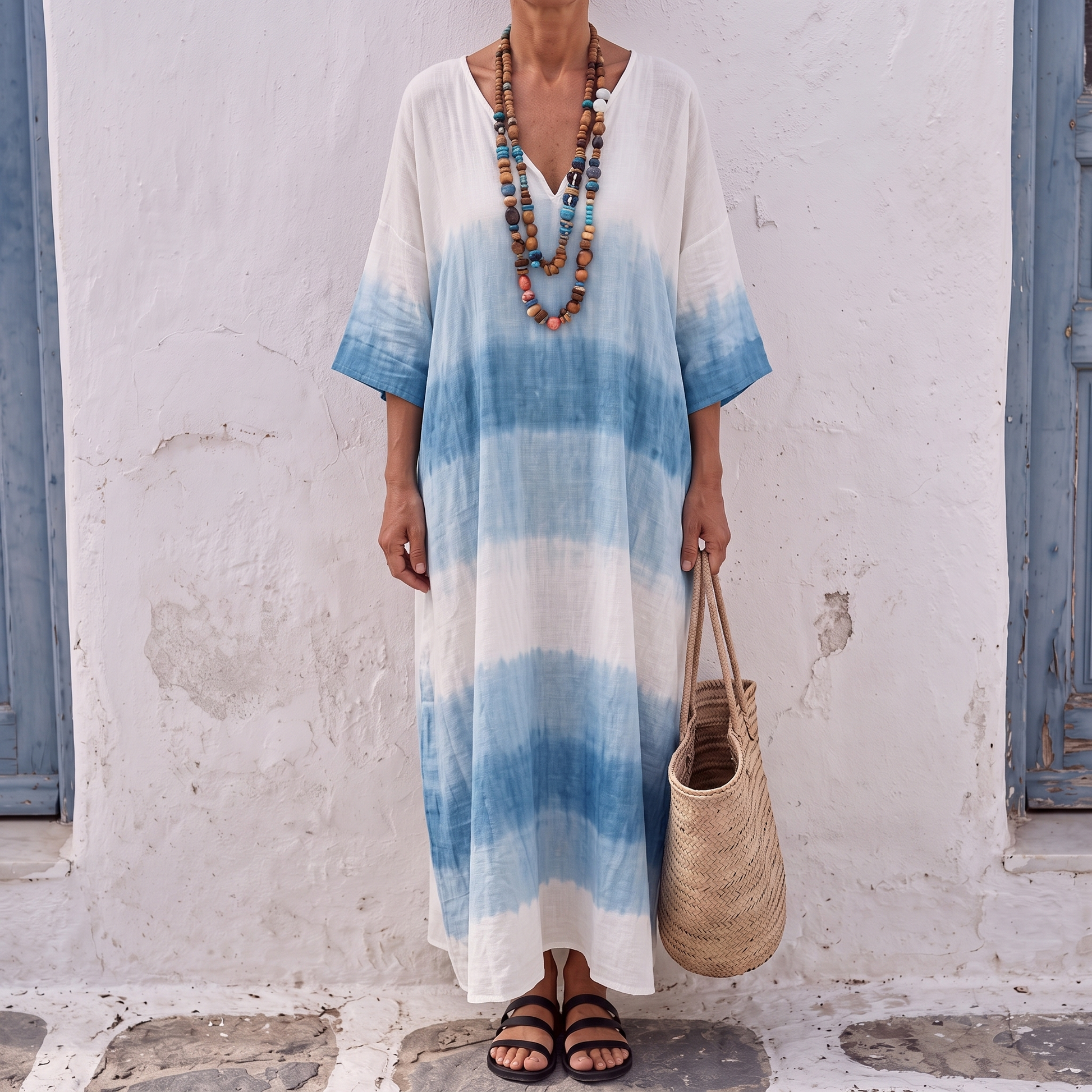 Caftano lungo Alice - Santorini