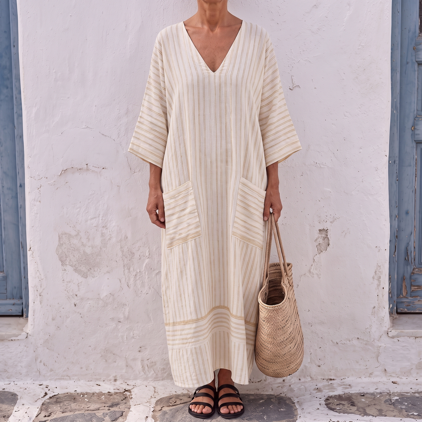 Caftano lungo Élodie - Santorini