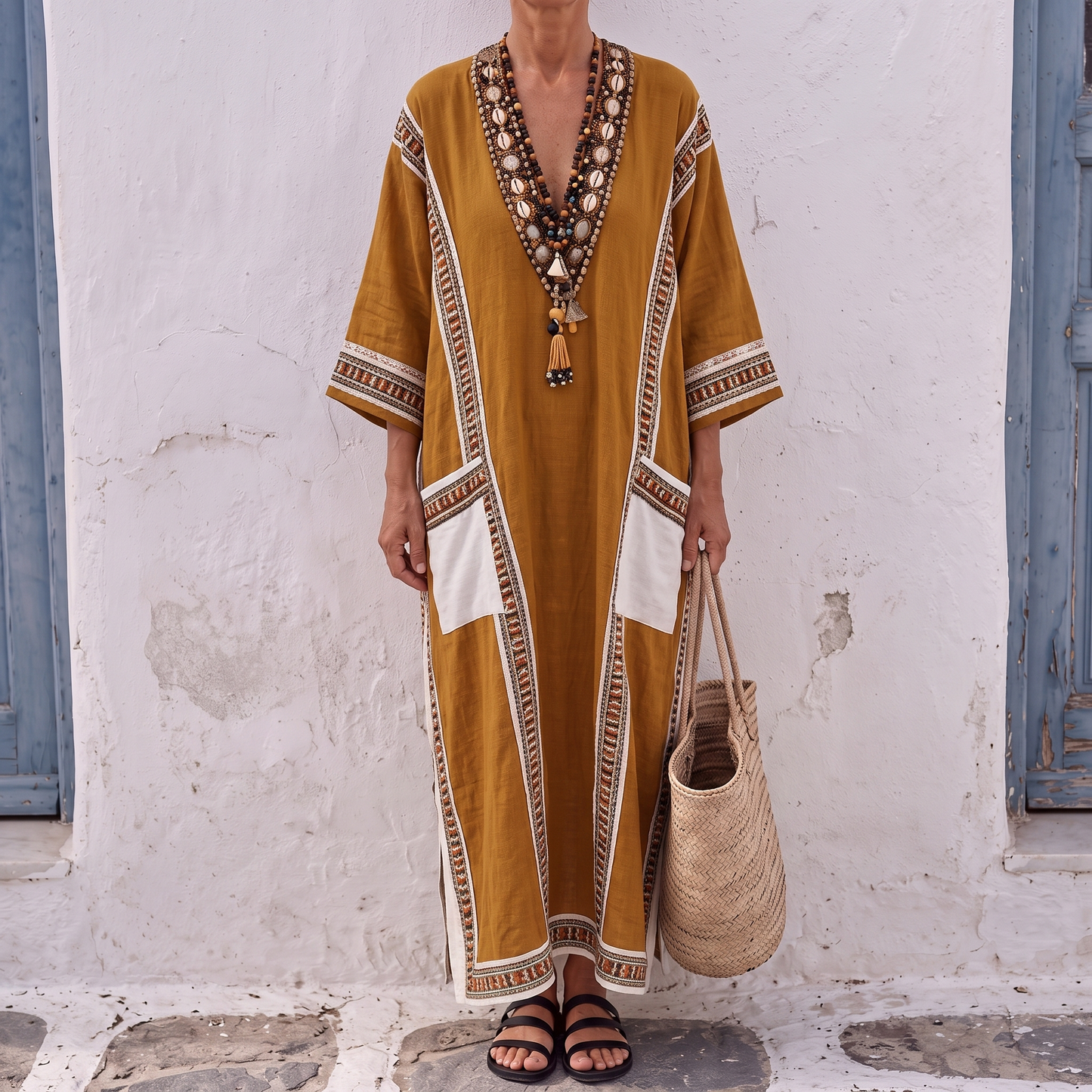 Caftano lungo Louise - Santorini