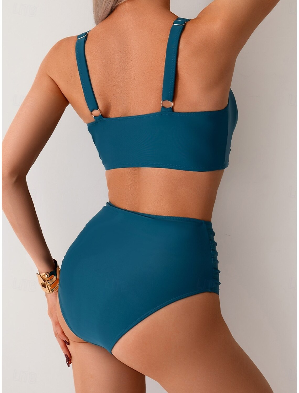 NICOLE | Bikini con tessuto arricciato