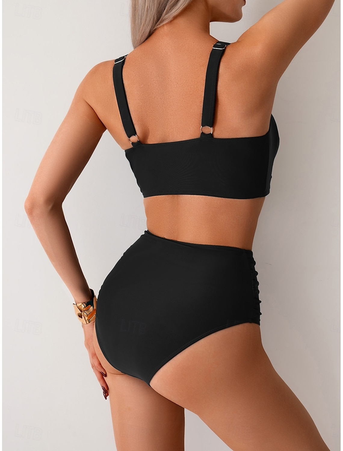 NICOLE | Bikini con tessuto arricciato