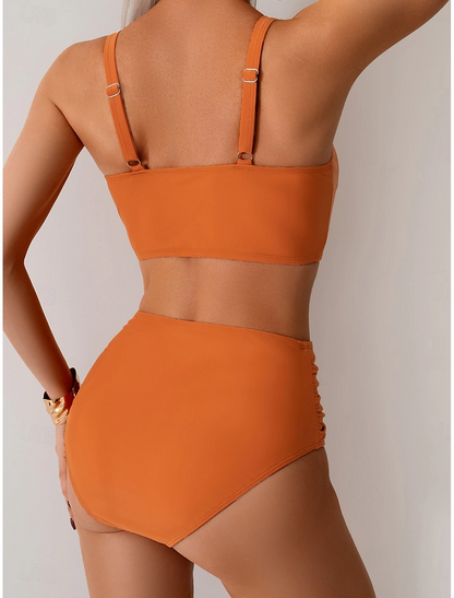 NICOLE | Bikini con tessuto arricciato