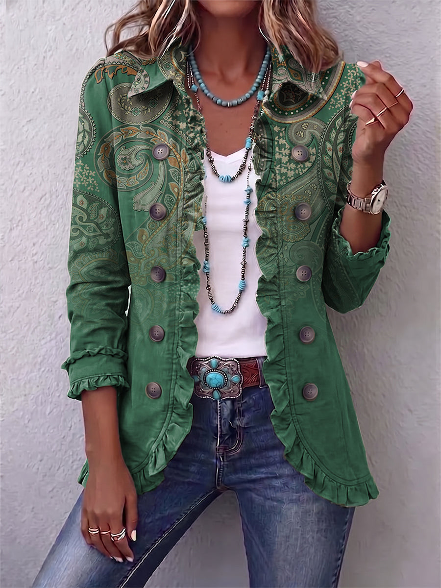Cosima | Giacca Bohémien Paisley con Balze