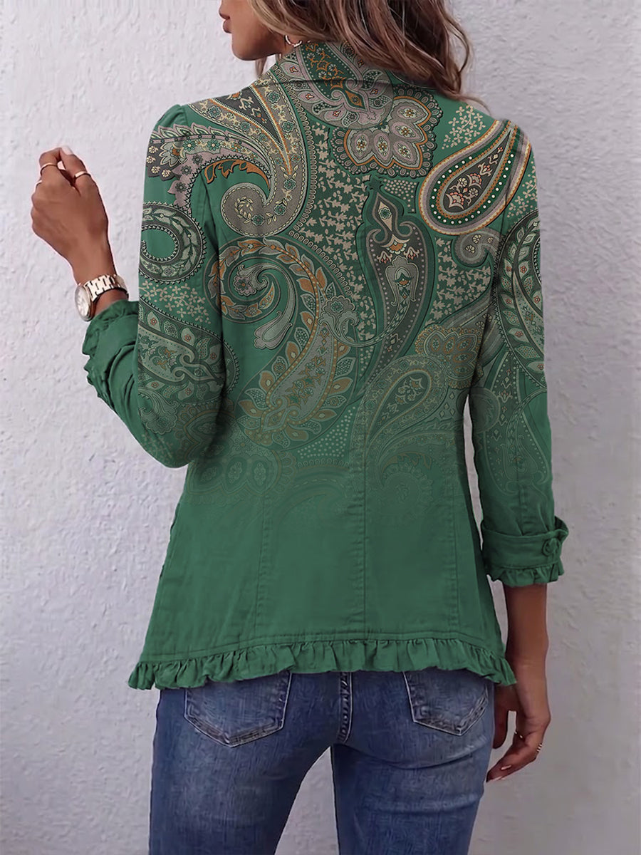 Cosima | Giacca Bohémien Paisley con Balze