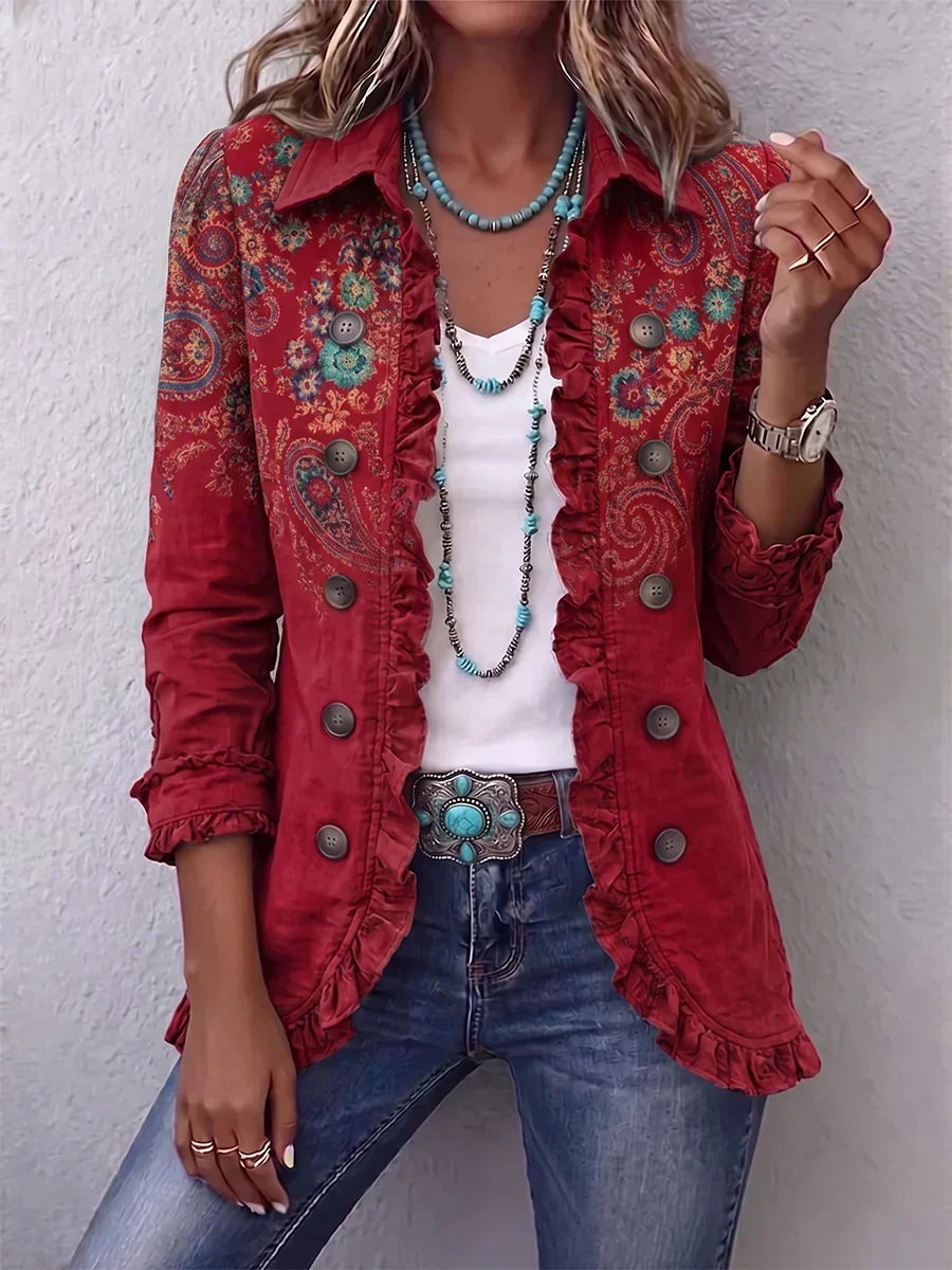 Carlotta | Giacca Bohémien Paisley con Balze