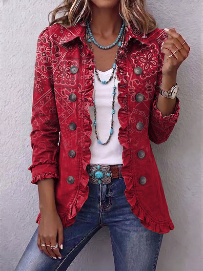 Gaia | Giacca Bohémien Paisley Ombré con Balze