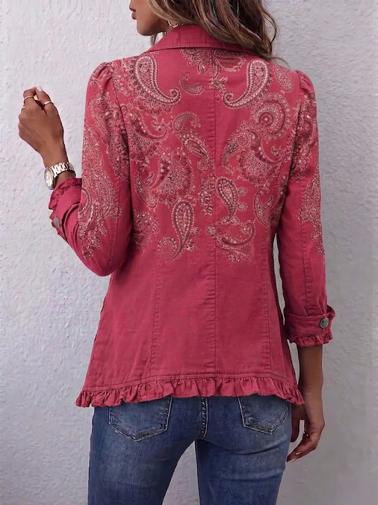 Isotta | Giacca Paisley Vintage con Balze