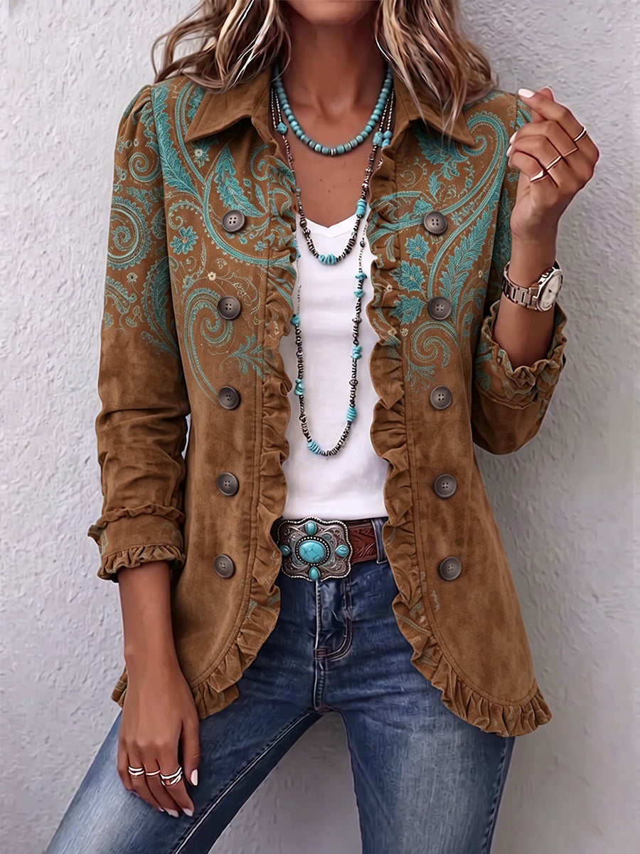 Serena | Giacca Paisley con Balze