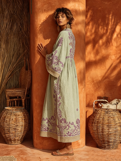 ZAHARA | Vestido maxi floral bohemio
