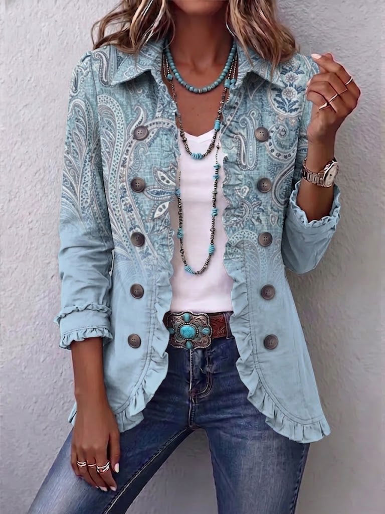 Emilia | Giacca Paisley Vintage con Balze