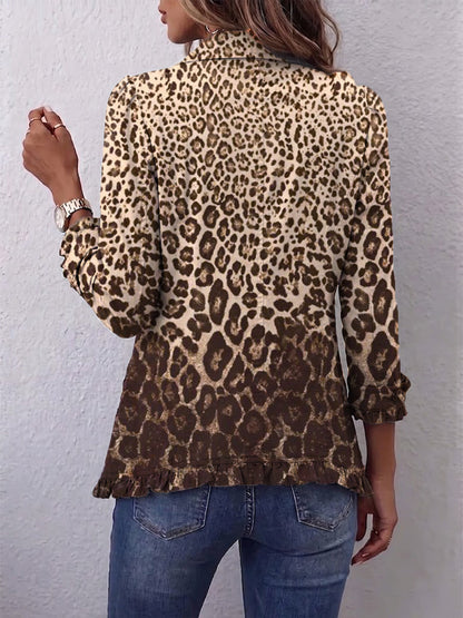 Ilaria | Giacca Leopardata con Balze